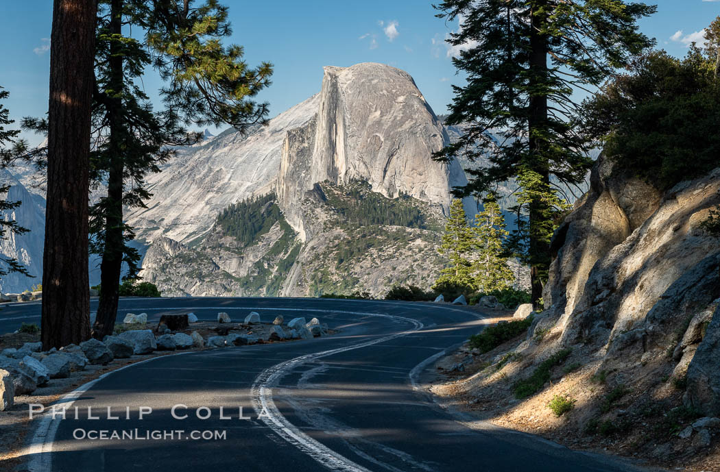 Half Dome and the Glacier Point Road, Yosemite National Park. California, USA, natural history stock photograph, photo id 36379