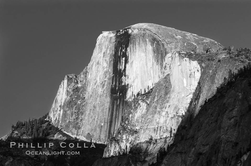 Half Dome at sunset. Yosemite National Park, California, USA, natural history stock photograph, photo id 07756