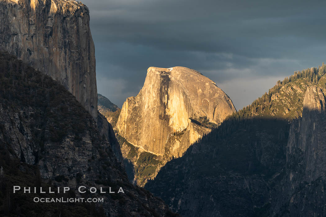 Half Dome at Sunset, Yosemite National Park. California, USA, natural history stock photograph, photo id 34545