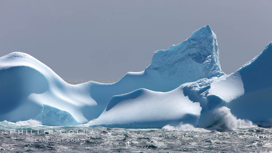 Iceberg detail, at sea among the South Orkney Islands, Coronation Island, Southern Ocean