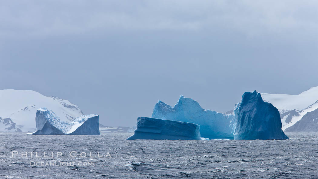 Iceberg detail, at sea among the South Orkney Islands. Coronation Island, Southern Ocean, natural history stock photograph, photo id 24938