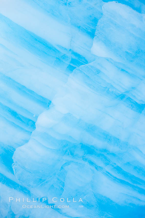 Blue iceberg detail. Paulet Island, Antarctic Peninsula, Antarctica, natural history stock photograph, photo id 24835