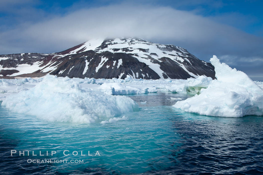 Icebergs floating in the ocean near Paulet Island. Antarctic Peninsula, Antarctica, natural history stock photograph, photo id 24834