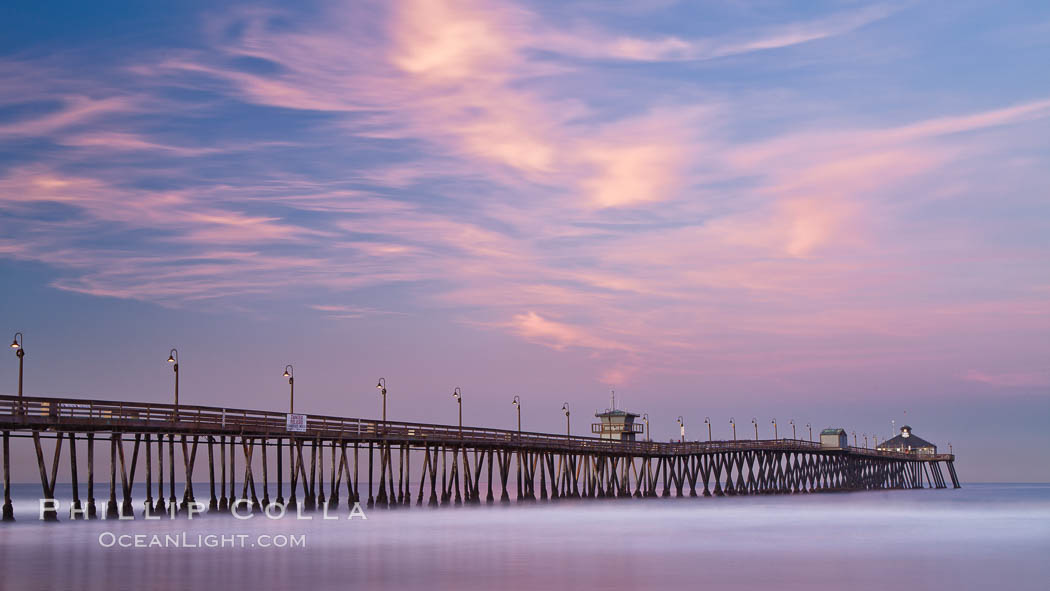 Imperial Beach pier at sunrise, California, USA, natural history stock photograph, photo id 27411