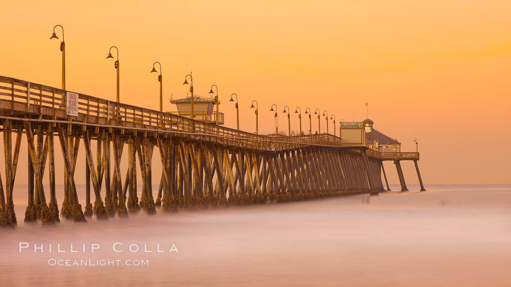 Imperial Beach pier at sunrise, California, USA, natural history stock photograph, photo id 27413