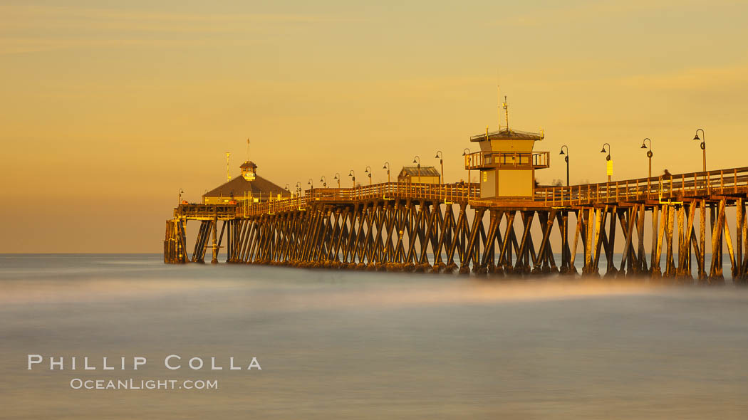 Imperial Beach pier at sunrise, California, USA, natural history stock photograph, photo id 27417
