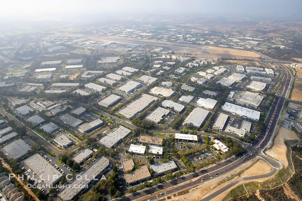 Industrial buildings and warehouses, near Palomar McClellan airport., natural history stock photograph, photo id 21341
