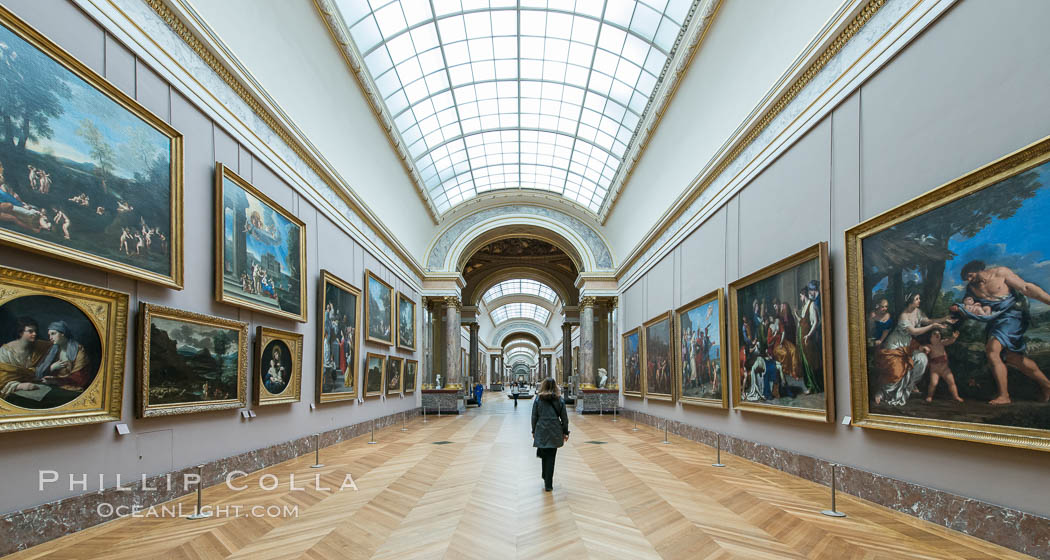 Leaving the Louvre Museum, evening, Paris, Musee du Louvre