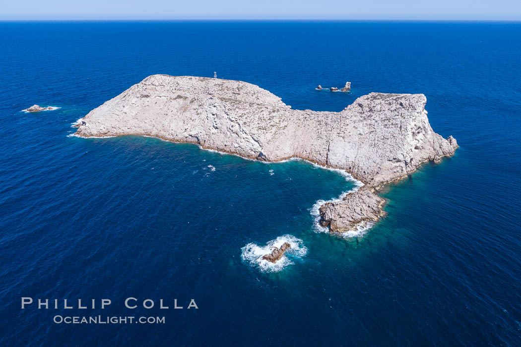 Isla Las Animas, aerial photo, Sea of Cortez. Baja California, Mexico, natural history stock photograph, photo id 33665