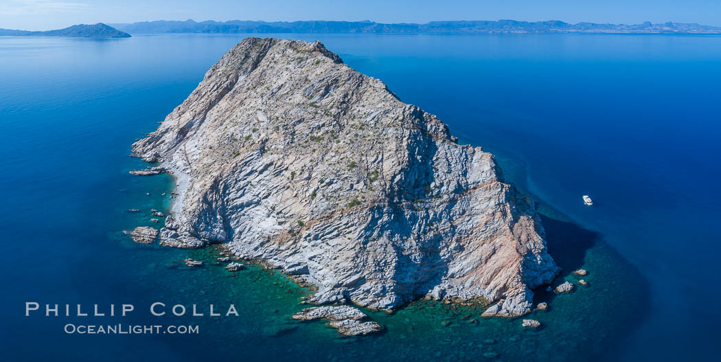 Isla San Diego, Aerial View, Sea of Cortez., natural history stock photograph, photo id 33540