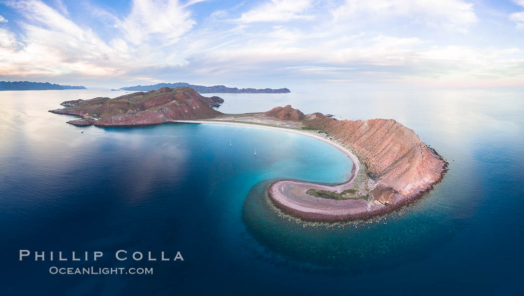 Isla San Francisquito, Aerial Photo, Sea of of Cortez. Baja California, Mexico, natural history stock photograph, photo id 32414