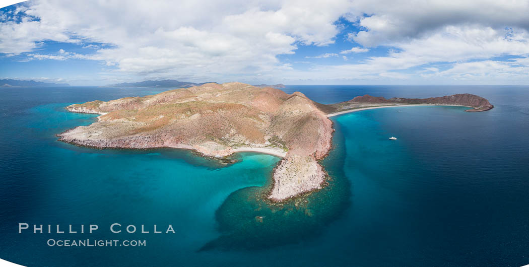 Isla San Francisquito, Aerial Photo, Sea of of Cortez. Baja California, Mexico, natural history stock photograph, photo id 32439