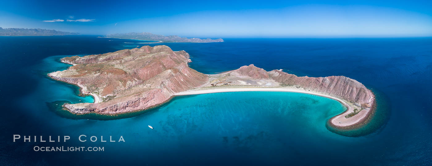 Isla San Francisquito, Aerial View, Sea of Cortez. Baja California, Mexico, natural history stock photograph, photo id 33630