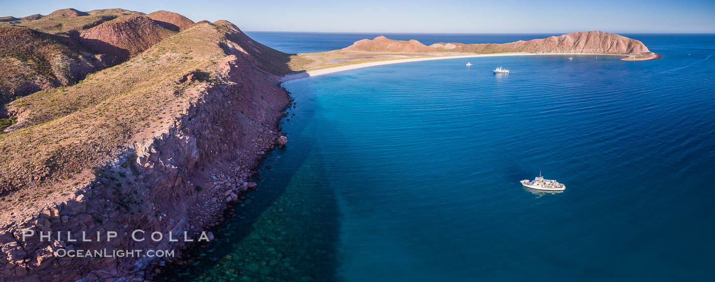 Isla San Francisquito, Aerial View, Sea of Cortez. Baja California, Mexico, natural history stock photograph, photo id 33646