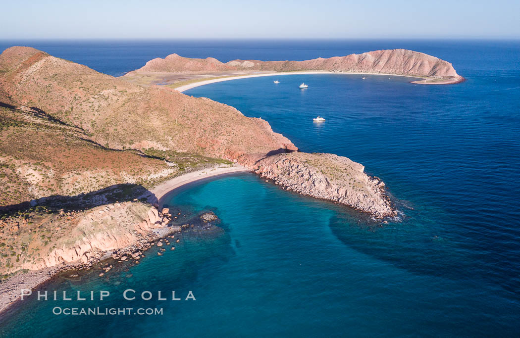 Isla San Francisquito, Aerial View, Sea of Cortez. Baja California, Mexico, natural history stock photograph, photo id 33643