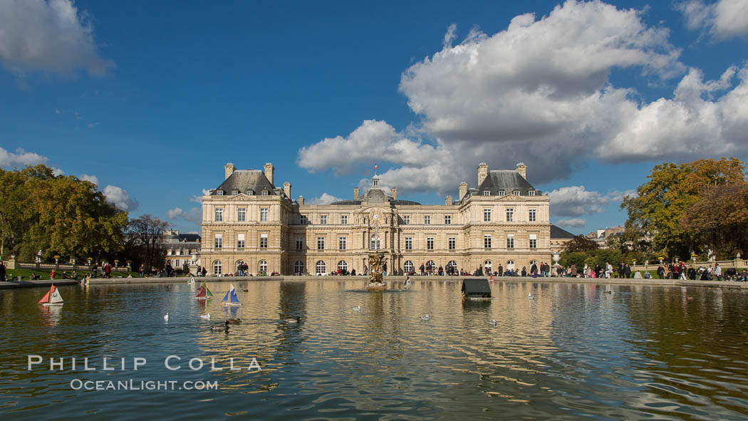 Jardin du Luxembourg.  The Jardin du Luxembourg, or the Luxembourg Gardens, is the second largest public park in Paris located in the 6th arrondissement of Paris, France. The park is the garden of the French Senate, which is itself housed in the Luxembourg Palace., natural history stock photograph, photo id 28181