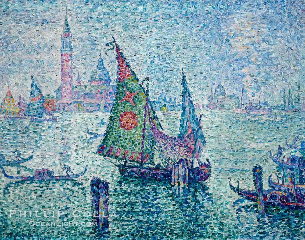 La Voile Verte, 1904, Paul Signac, Musee d'Orsay, Paris., natural history stock photograph, photo id 35617