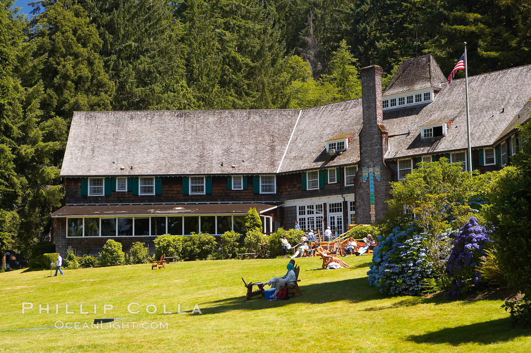 Lake Quinalt Lodge. Olympic National Park, Washington, USA, natural history stock photograph, photo id 13800