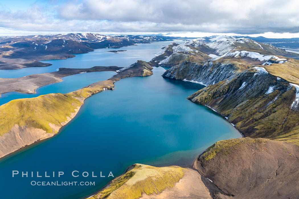 Langisjor Iceland, Aerial View., natural history stock photograph, photo id 35746