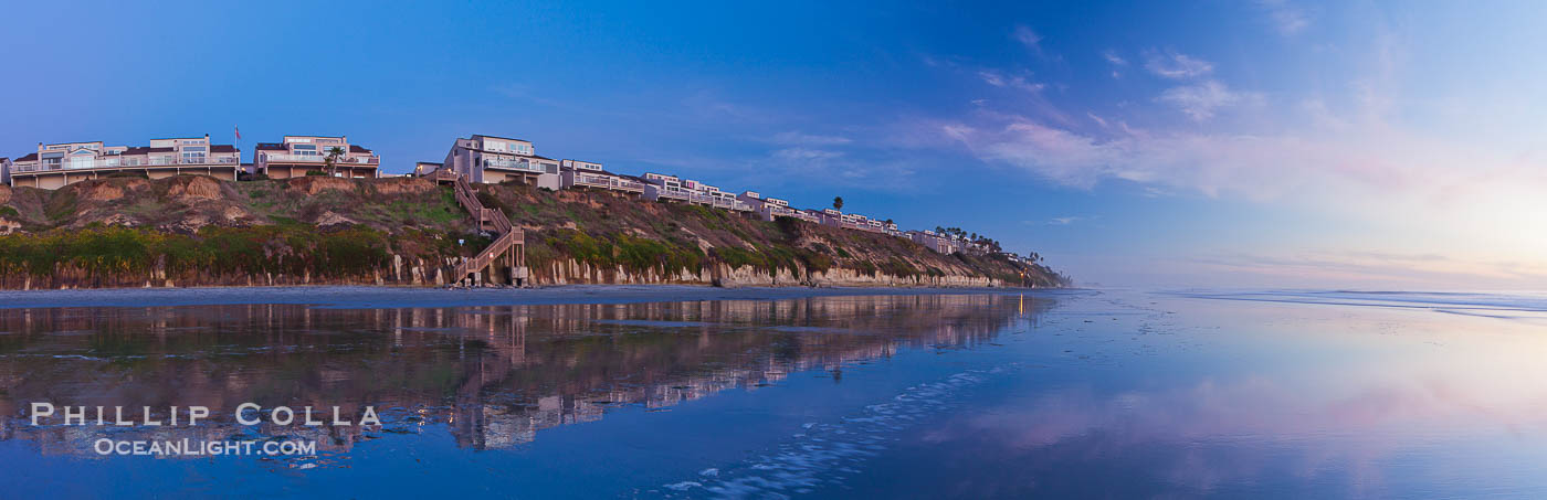 Leucadia beach and coastline, sunset., natural history stock photograph, photo id 27383