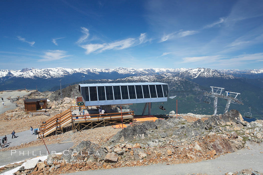 Lift station at the summit of Whistler Mountain. British Columbia, Canada, natural history stock photograph, photo id 21013