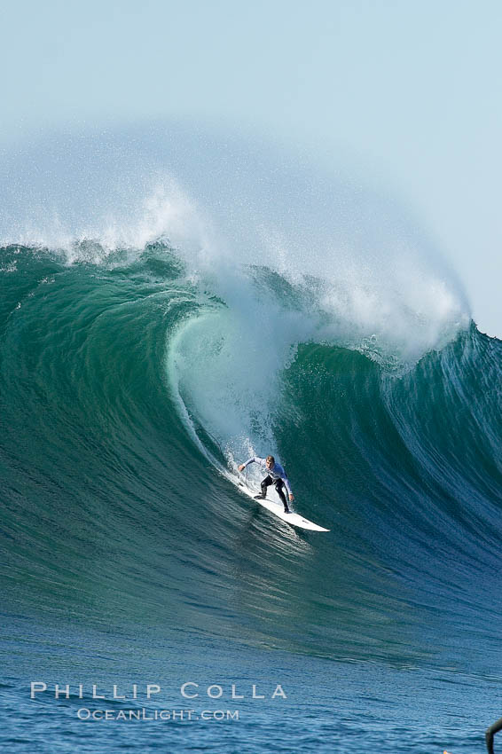 Evan Slater, final round, Mavericks surf contest (fifth place), February 7, 2006. Half Moon Bay, California, USA, natural history stock photograph, photo id 15302