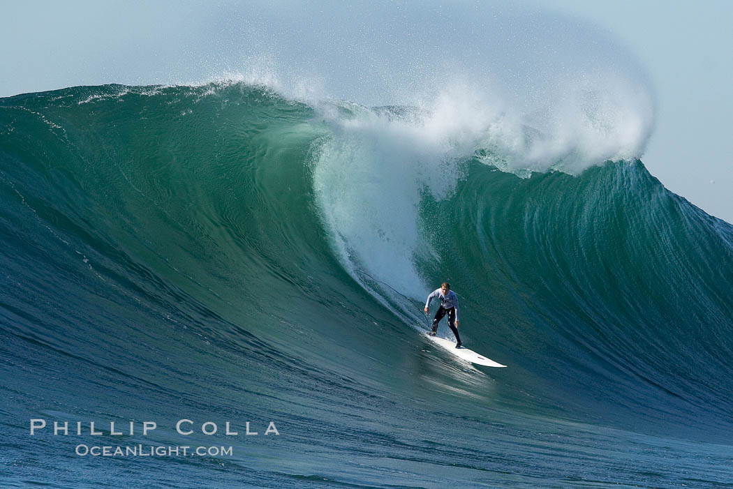 Evan Slater, final round, Mavericks surf contest (fifth place), February 7, 2006. Half Moon Bay, California, USA, natural history stock photograph, photo id 15328