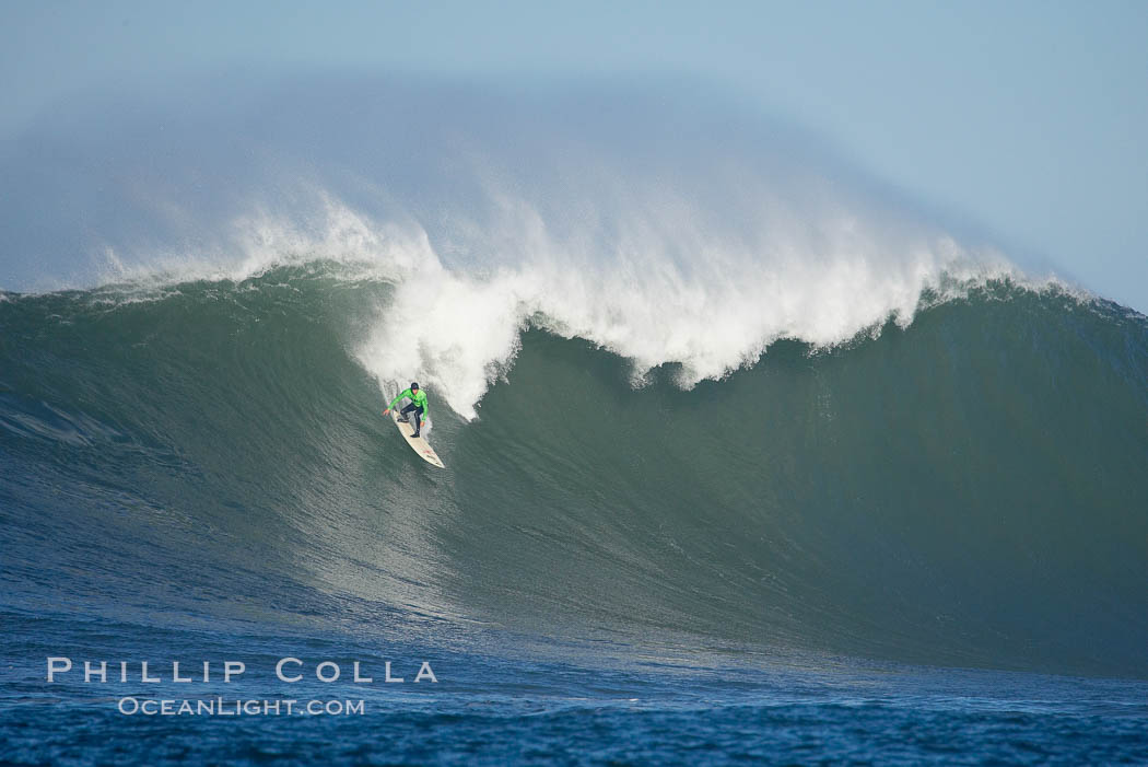 Brock Little, heat one, Mavericks surf contest, February 7, 2006. Half Moon Bay, California, USA, natural history stock photograph, photo id 15364