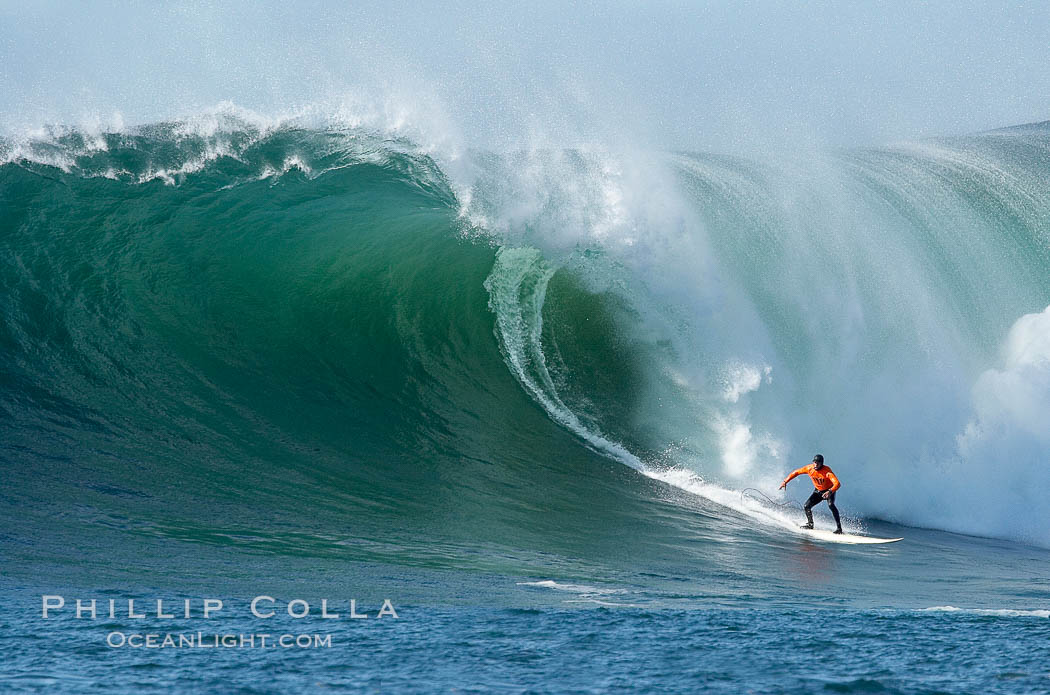 Brock Little, final round, Mavericks surf contest (third place), February 7, 2006. Half Moon Bay, California, USA, natural history stock photograph, photo id 15303