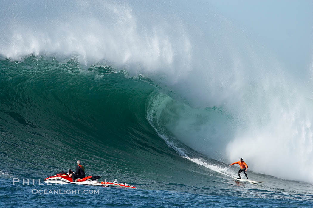 Brock Little, final round, Mavericks surf contest (third place), February 7, 2006. Half Moon Bay, California, USA, natural history stock photograph, photo id 15339