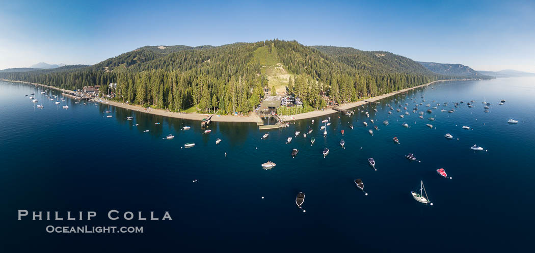 McKinney Bay and Homewood, Lake Tahoe, aerial photo., natural history stock photograph, photo id 38255