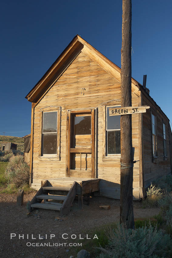 McMillan House, Green Street and Wood Street. Bodie State Historical Park, California, USA, natural history stock photograph, photo id 23138