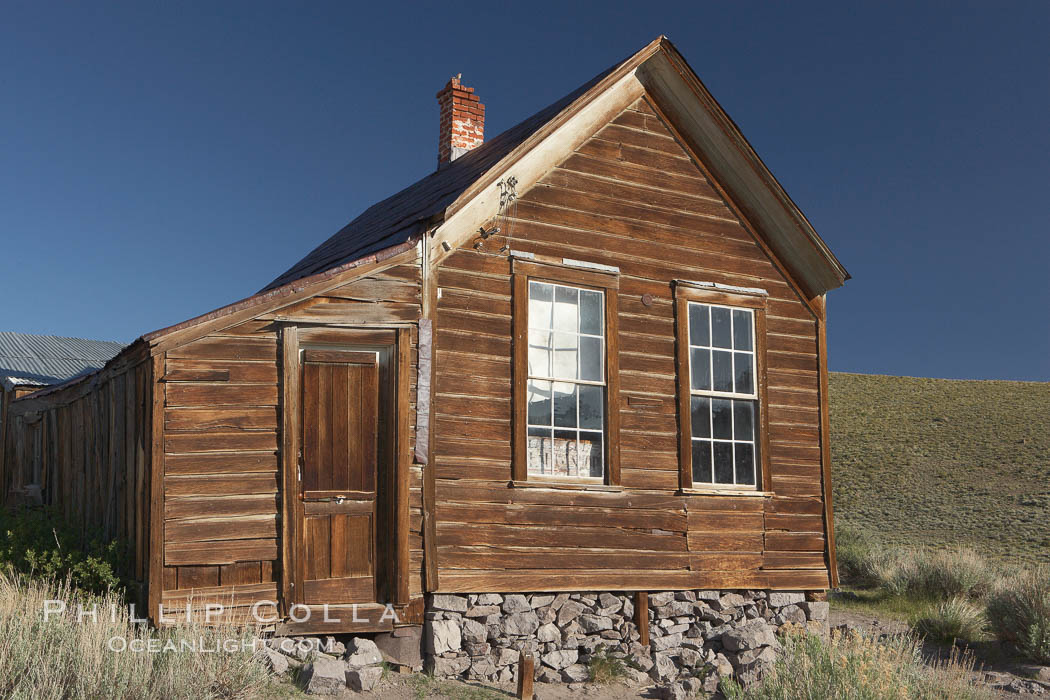 Metzger House, Fuller Street and Union Street. Bodie State Historical Park, California, USA, natural history stock photograph, photo id 23160