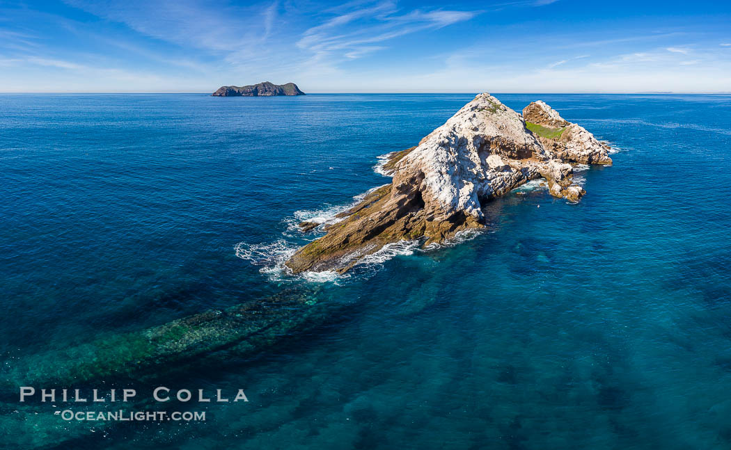 Middle Coronado Island, aerial photo., natural history stock photograph, photo id 35084