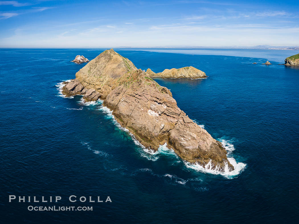 Middle Coronado Island, aerial photo., natural history stock photograph, photo id 35103