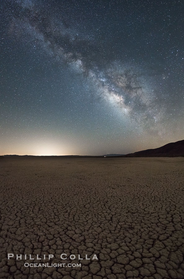 Milky Way over Clark Dry Lake playa, Anza Borrego Desert State Park., natural history stock photograph, photo id 31036