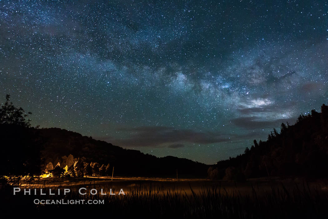Milky Way over Doane Pond, Mount Palomar. Palomar Mountain, California, USA, natural history stock photograph, photo id 29312