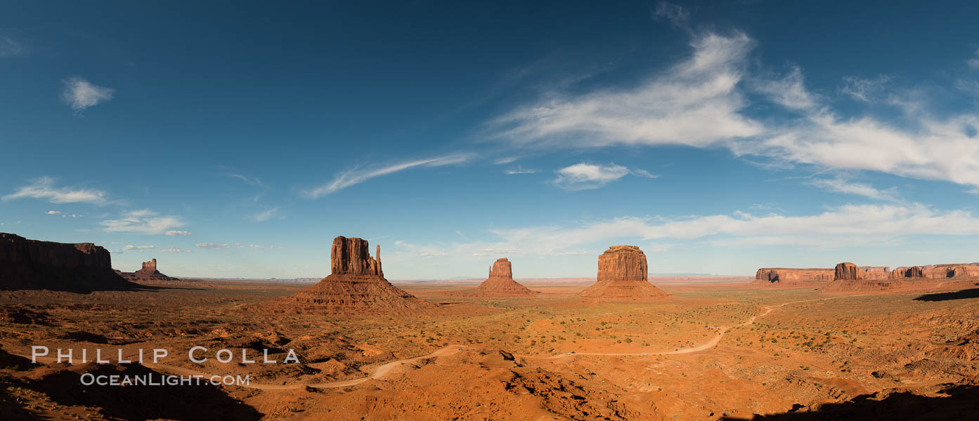 Monument Valley panorama. Arizona, USA, natural history stock photograph, photo id 28597