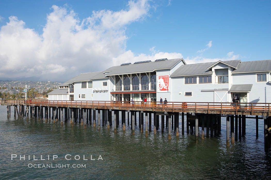 The Ty Warner Sea Center, a part of the Santa Barbara Museum of Natural History, located on Stearns Wharf. Santa Barbara Museum of History, California, USA, natural history stock photograph, photo id 14890