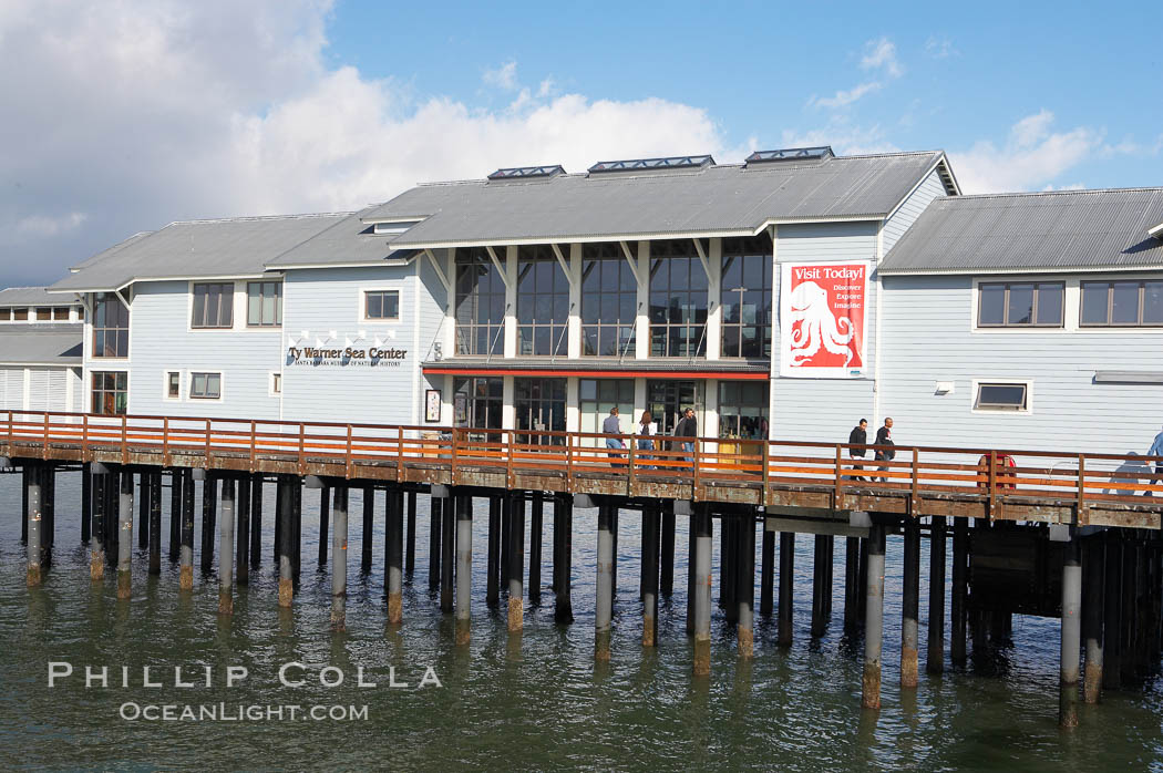 The Ty Warner Sea Center, a part of the Santa Barbara Museum of Natural History, located on Stearns Wharf. Santa Barbara Museum of History, California, USA, natural history stock photograph, photo id 14889