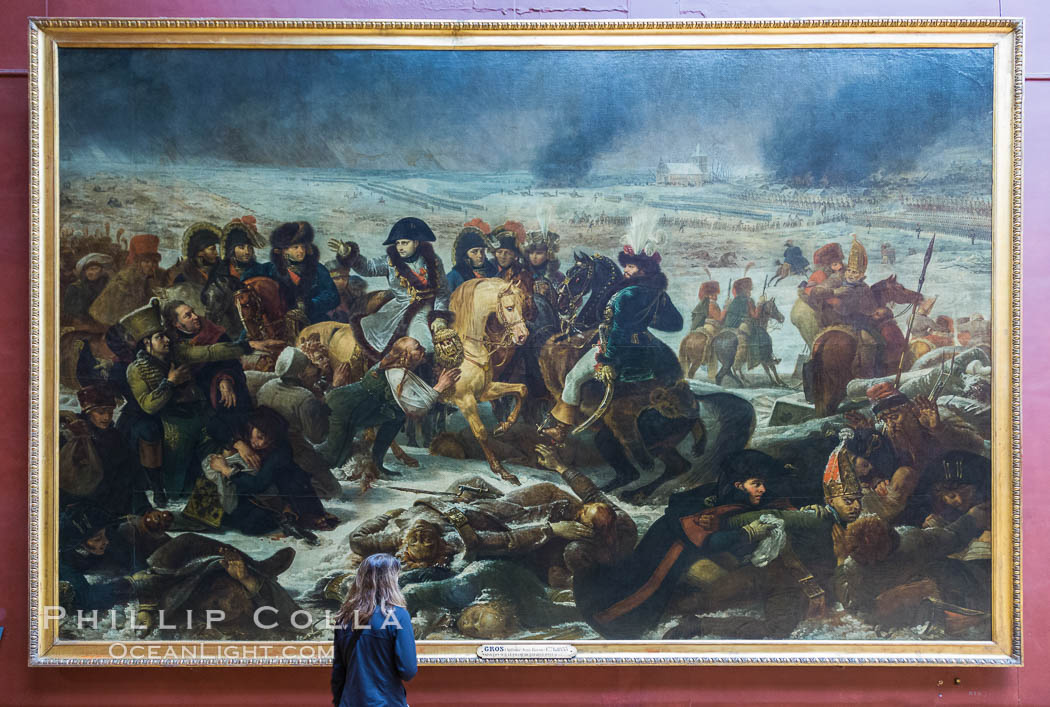 Napoleon sur le champ de bataille d'Eylau, painting by Antoine-Jean Gros, 1807. Musee du Louvre. Paris, France, natural history stock photograph, photo id 28222