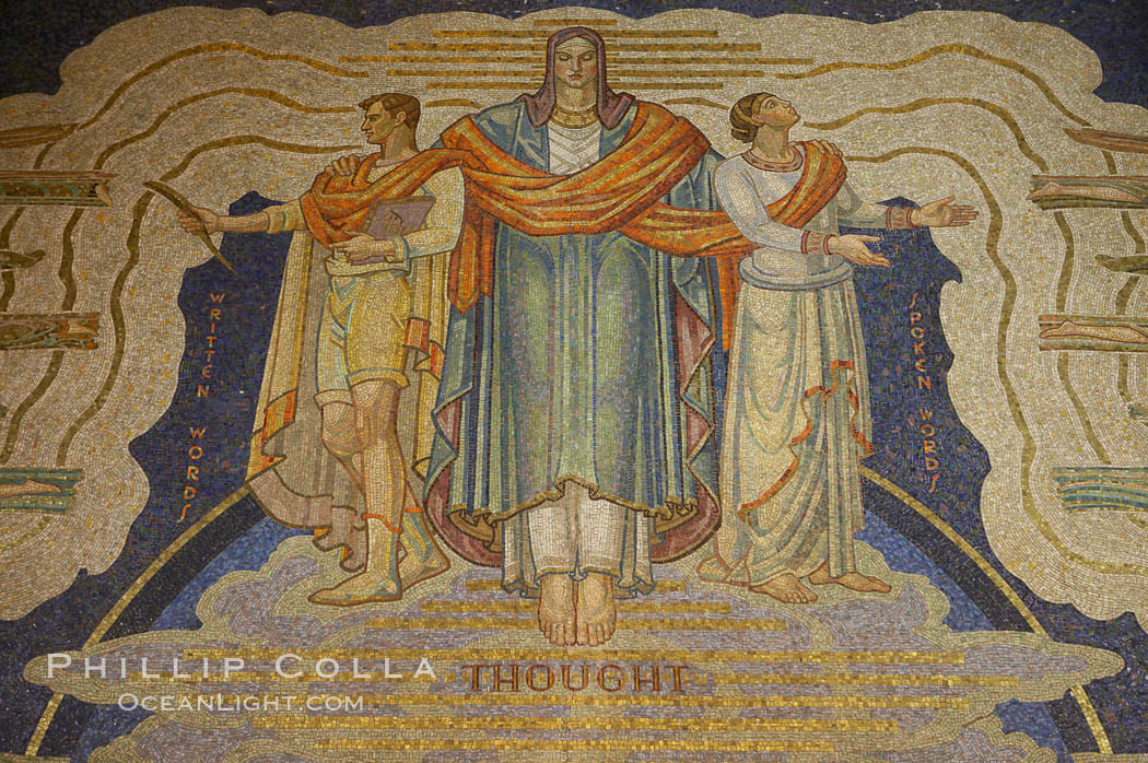 Mosaic, Rockerfeller Center. Manhattan, New York City, USA, natural history stock photograph, photo id 11171