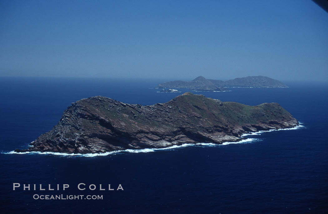 Coronado Islands Mexico. Viewed from north, North island in foreground. Coronado Islands (Islas Coronado), Baja California, natural history stock photograph, photo id 05491