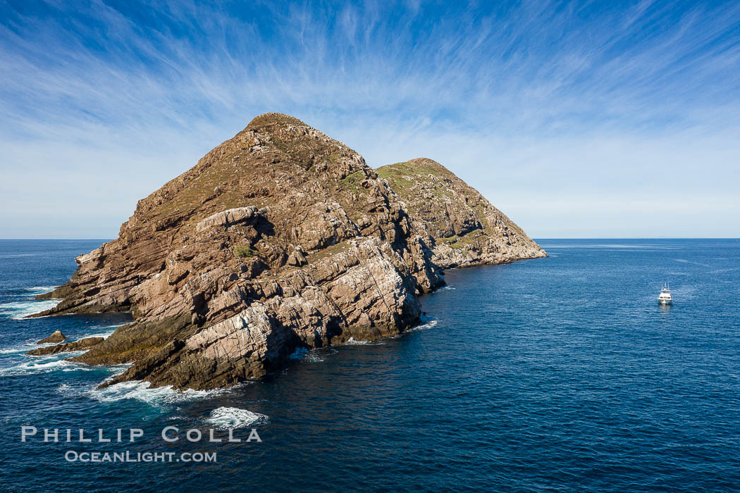 Aerial Photo of North Coronado Island, Baja California, Mexico., natural history stock photograph, photo id 35898