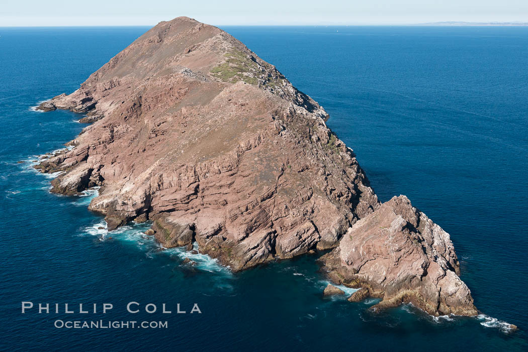 North Coronado Island, Mexico, southern point looking north, aerial photograph. Coronado Islands (Islas Coronado), Baja California, natural history stock photograph, photo id 29053