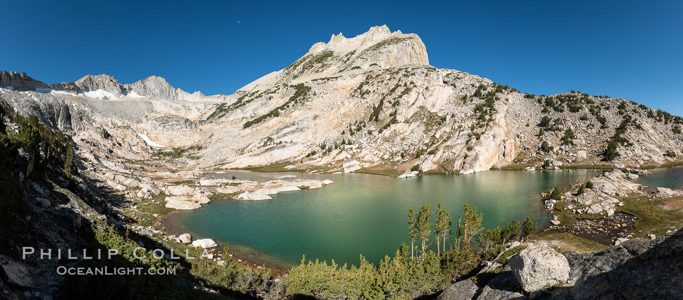 North Peak (12,242') over Conness Lake, water colored by glacier runoff, Hoover Wilderness. Conness Lakes Basin, California, USA, natural history stock photograph, photo id 36425