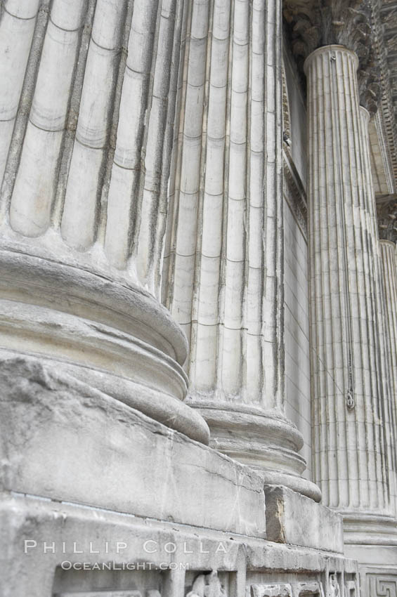 Columns, New York City Public Library. Manhattan, USA, natural history stock photograph, photo id 11160