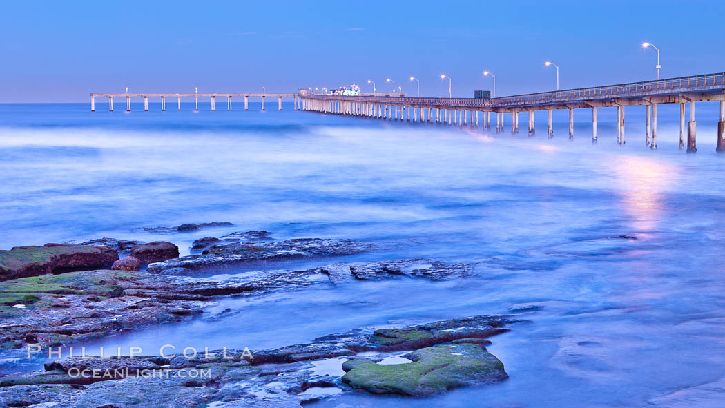 Ocean Beach Pier, also known as the OB Pier or Ocean Beach Municipal Pier, is the longest concrete pier on the West Coast measuring 1971 feet (601 m) long, San Diego, California