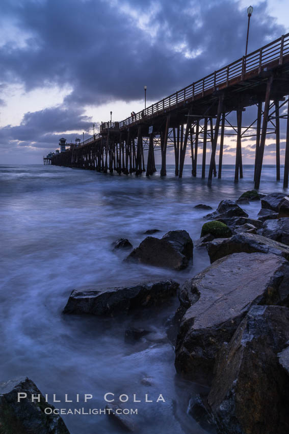 Oceanside Pier sunset. California, USA, natural history stock photograph, photo id 29129