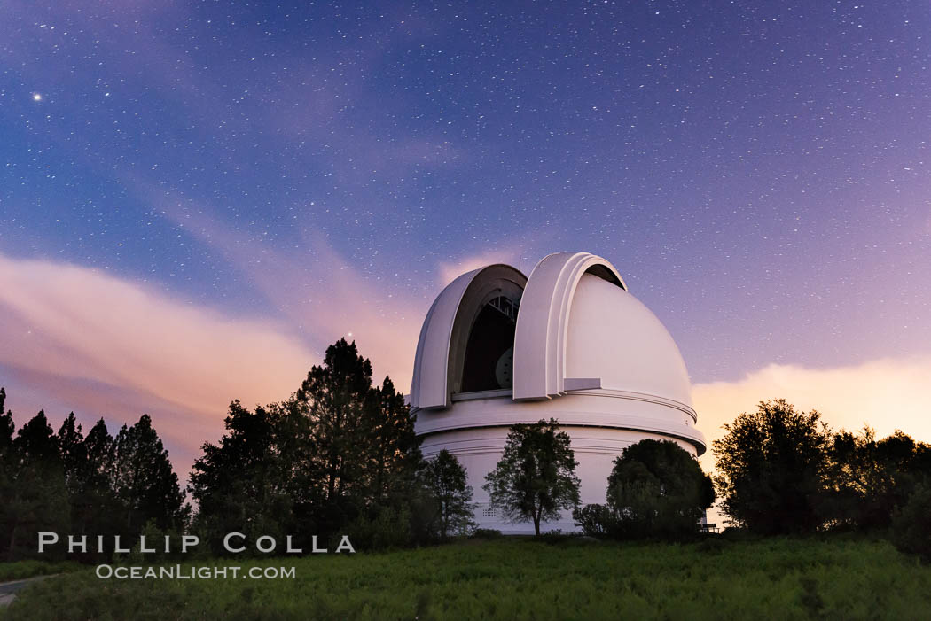 Palomar Observatory at sunset. Palomar Mountain, California, USA, natural history stock photograph, photo id 29333